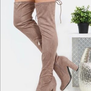BNIB Taupe Heeled Boots